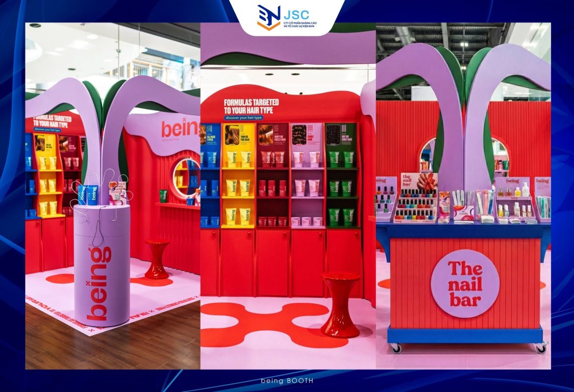 booth sự kiện :Phong Cách Bold Primary Colors